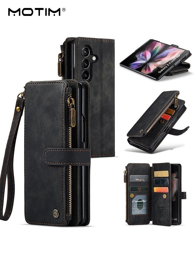 Motim Samsung S23 Wallet Case with Card Holder and Kickstand, Leather Full Body Shockproof Flip Protective Phone Cover Wallet Case  - Image 1