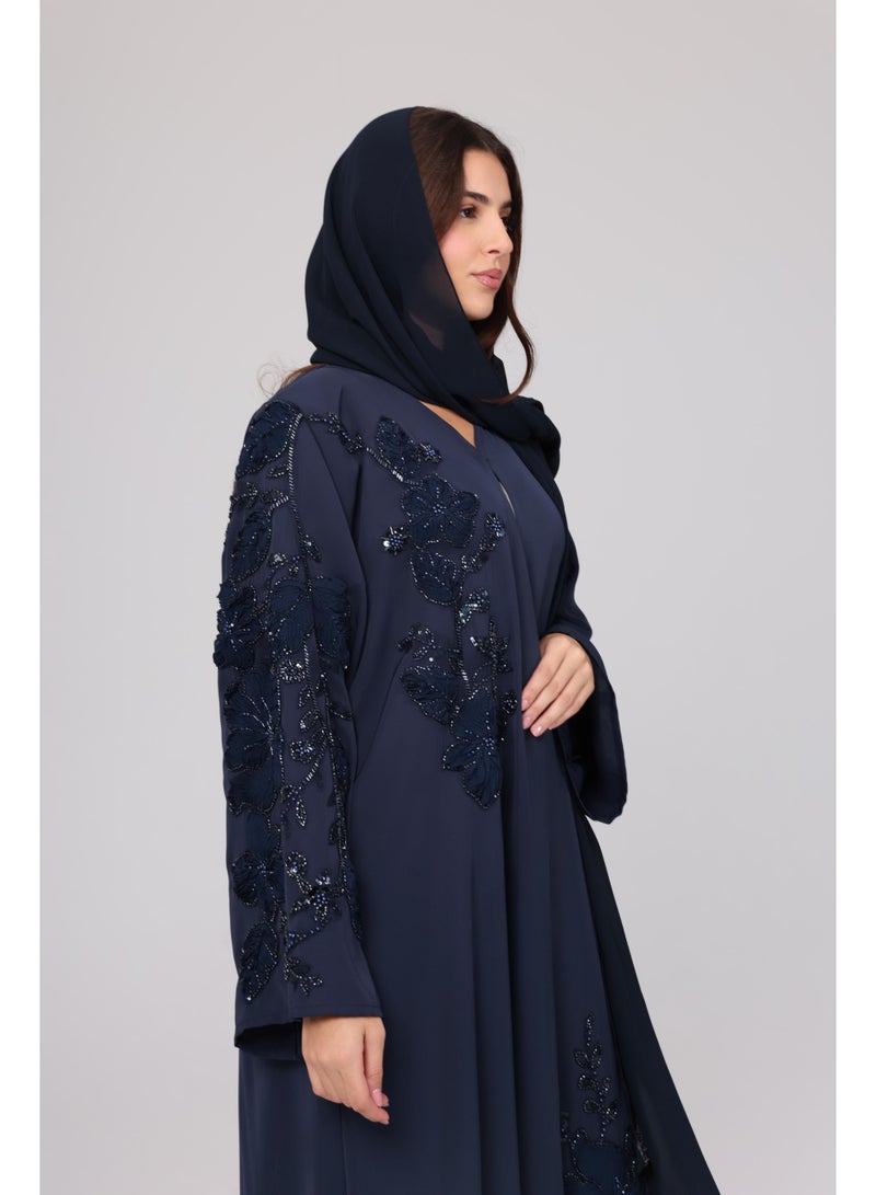 IKKXA Luxury Design Beaded Embroidery Abaya ABY1118 - Image 3