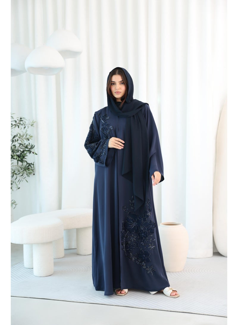IKKXA Luxury Design Beaded Embroidery Abaya ABY1118 - Image 1