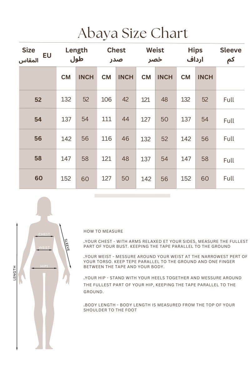 IKKXA Luxury Design Beaded Embroidery Abaya ABY1118 - Image 4