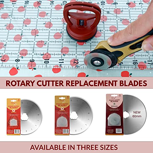 Madam Sew 60mm Rotary Cutter for Fabric | Precision Cloth Cutting Tool with Tungsten Steel Blade and Safety Guard | For Sewing, Arts & Crafts with Comfortable Handle | Craft Supplies - Image 5