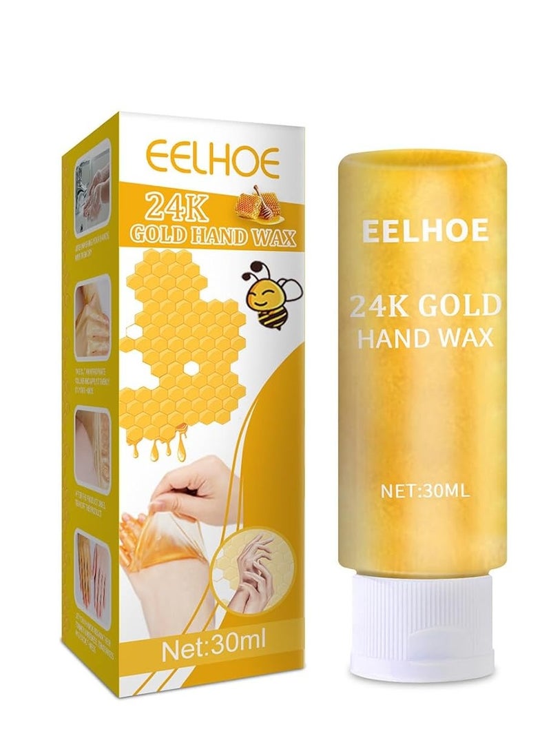 EELHOE Honey Peel Off Hand Mask,Moisturizing Repairing Hand Mask,Exfoliating Hand Peeling Mask,Repair Rough Skin for Men & Women - Image 1