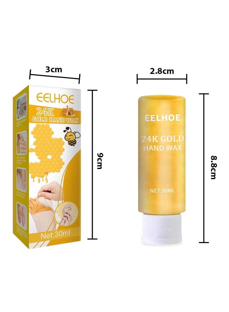 EELHOE Honey Peel Off Hand Mask,Moisturizing Repairing Hand Mask,Exfoliating Hand Peeling Mask,Repair Rough Skin for Men & Women - Image 2