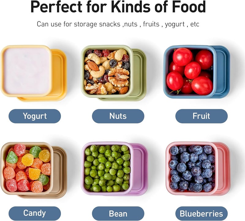 ISSEVE 8-Pack 6oz Silicone Snack Containers for Kids - Image 3