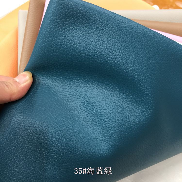 Pvc Small Litchi Grain Leather Fabric Car Interior Sofa Card Seat Leather Wear-Resistant Multi-Color Optional - Image 1