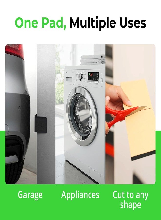 XCEL Foam Rubber Protector Panels - 4 Pack of Versatile Marine Foam Pads - Ideal for Wall Protection, Garage Parking Aids, Car Door & Bumper Padding, Anti Vibration, Insulation DIY Projects - Black - Image 3