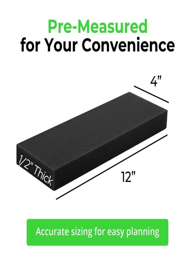 XCEL Foam Rubber Protector Panels - 4 Pack of Versatile Marine Foam Pads - Ideal for Wall Protection, Garage Parking Aids, Car Door & Bumper Padding, Anti Vibration, Insulation DIY Projects - Black - Image 4