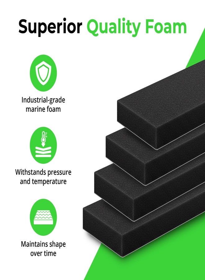 XCEL Foam Rubber Protector Panels - 4 Pack of Versatile Marine Foam Pads - Ideal for Wall Protection, Garage Parking Aids, Car Door & Bumper Padding, Anti Vibration, Insulation DIY Projects - Black - Image 5