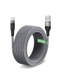 Verilux Verilux Type C Charging Cable 62W 3.1A Fast Charging Cable 10Ft Long Type C Charging Cable Data Cable Support 480Mbps Data Transmission Compatible With Phone,Tablet,Ps5 & More C Type Devices,Silver  - Image 1
