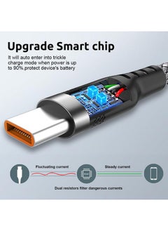 Verilux Verilux Type C Charging Cable 62W 3.1A Fast Charging Cable 10Ft Long Type C Charging Cable Data Cable Support 480Mbps Data Transmission Compatible With Phone,Tablet,Ps5 & More C Type Devices,Silver  - Image 4