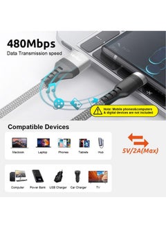 Verilux Verilux Type C Charging Cable 62W 3.1A Fast Charging Cable 10Ft Long Type C Charging Cable Data Cable Support 480Mbps Data Transmission Compatible With Phone,Tablet,Ps5 & More C Type Devices,Silver  - Image 5