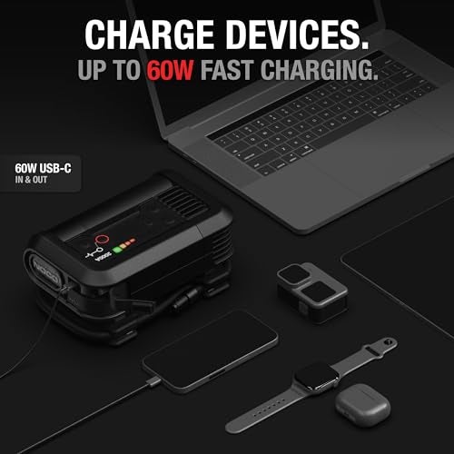 NOCO Boost Air AX65: 2000A Jump Starter with Air Compressor Tire Inflator – Starts 8.0L Gas & 6.0L Diesel – 67 SLPM Airflow Inflates 0–40 PSI in 2 Minutes - Image 4