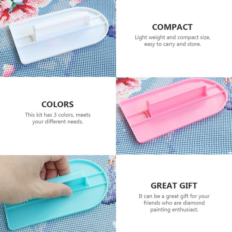 EXCEART 3Pcs Scraper Tools Presser Diamond Picture Fixing Tool for DIY Craft Tools Embroidery Roller - Image 4