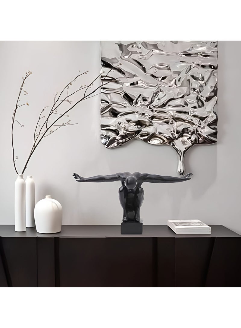 Resin Diver Sculpture, Artistic Flying Figure Statue, Office Study Wine Cabinet Decor, Indoor Living Room Ornament, Statues for Home Decor  - Image 4