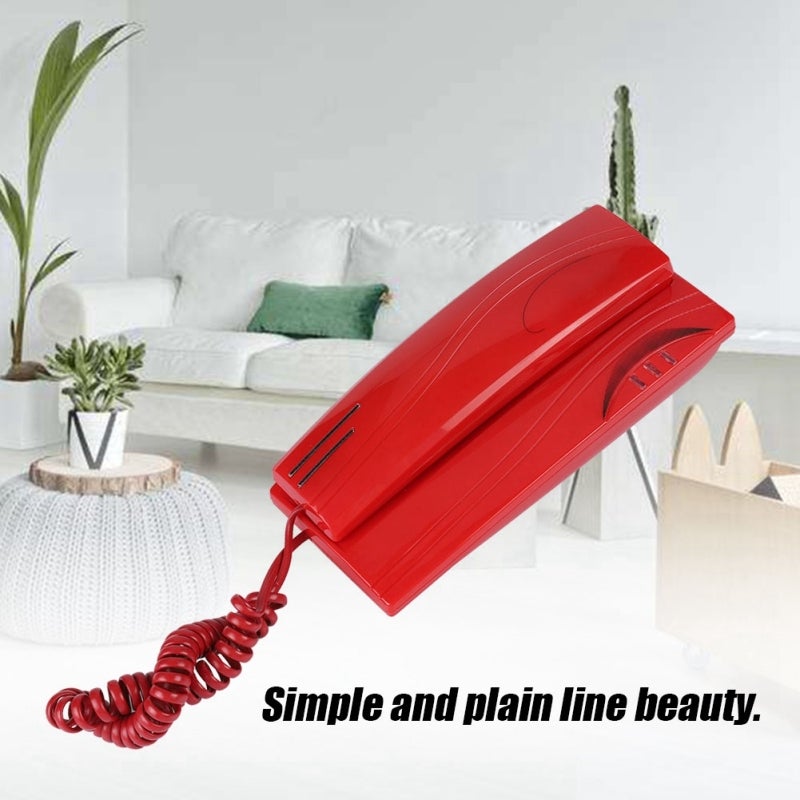 Wired Telephone with Pause and Mute Function Dual-Use Landline Telephone - One-Key Redial Wall Mounted Telephone for Home Office - Image 2