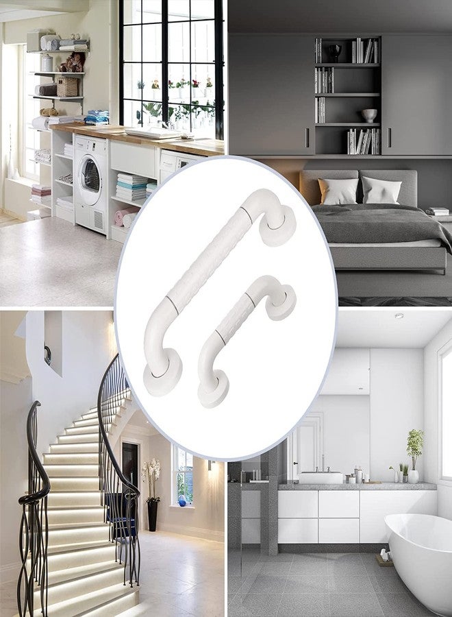 فورتون قضيب إمساك جداري من مادة ABS من FORTUNE، قضيب مناشف، قضبان حوض استحمام، مقابض دعم يدوية آمنة، مقابض دش مانعة للانزلاق لكبار السن، إكسسوارات حمام للمنزل والفندق - (8 بوصة) (عبوة من قطعتين) - Image 3