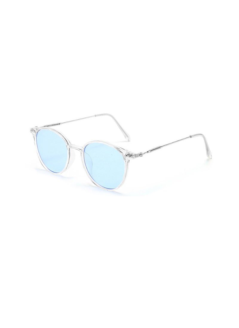 Generic Polarized Sunglasses Unisex UV Protection transparent frame blue sheet 