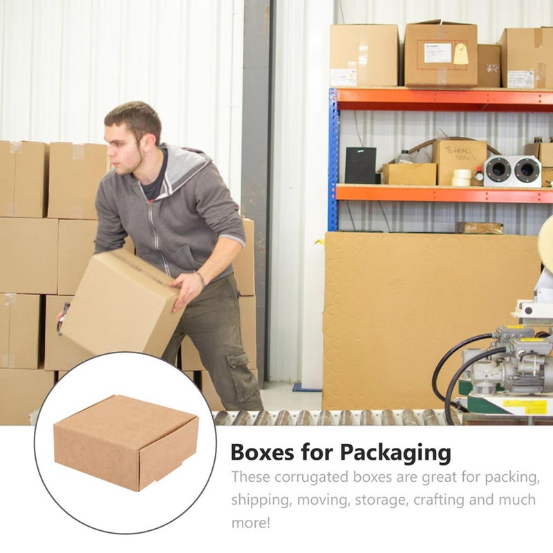 Natural Kraft Paper Mailing Boxes 25pcs For Packaging Shipping And Storage - Image 4