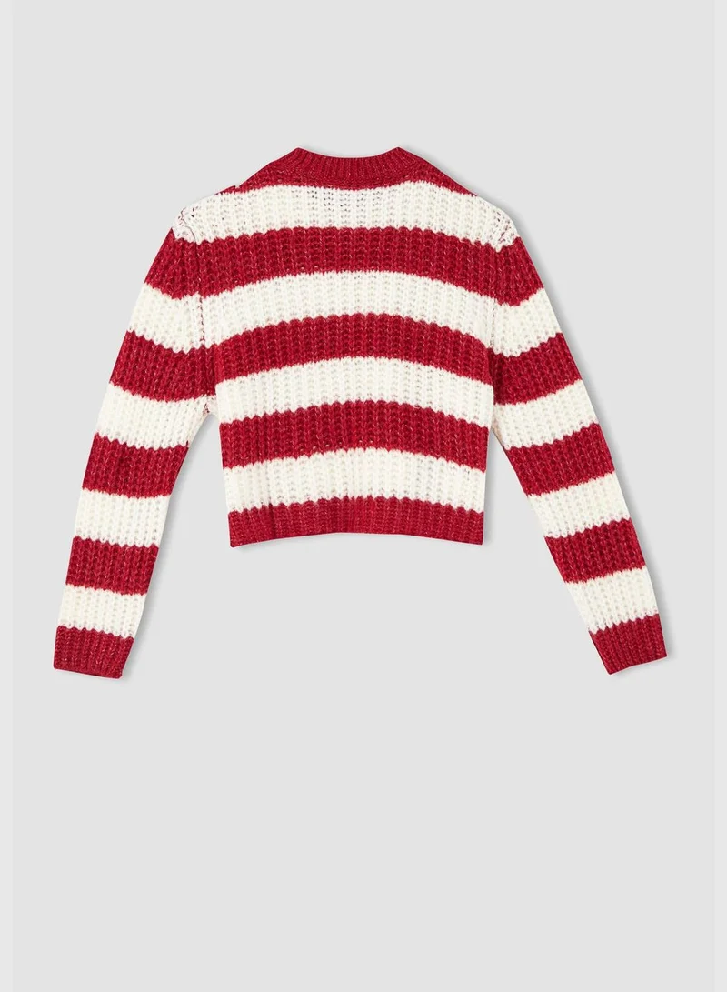 DeFacto Woman Oversize Fit Crew Neck Long Sleeve Tricot Pullover