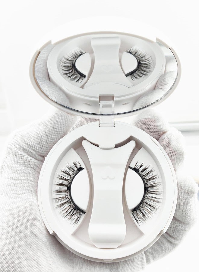 إميليستورز رموش صناعية مغناطيسية من إيميلي ستورز، بنية اللون، ذات مظهر طبيعي، قابلة لإعادة الاستخدام مع أداة وضع. - Image 5