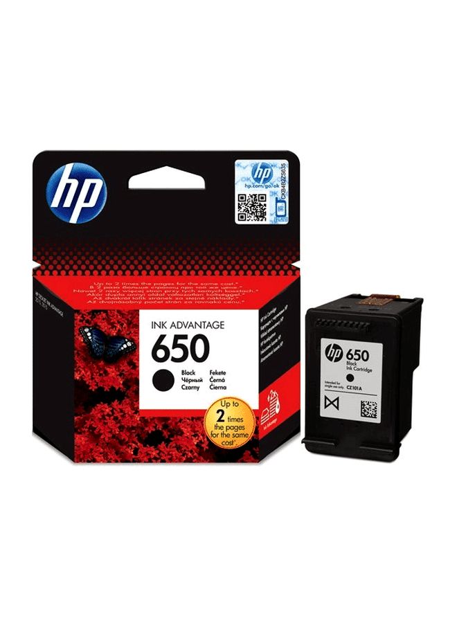 HP خرطوشة حبر إنك أدفانتج 650 أسود - Image 1