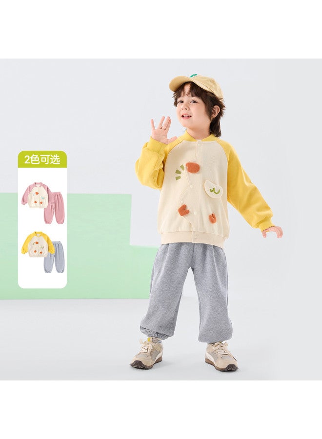 Doodle Home Children's Set Spring 2026 New Boys' Jacket Two-piece Set Girls' Clothes Trendy - Image 5