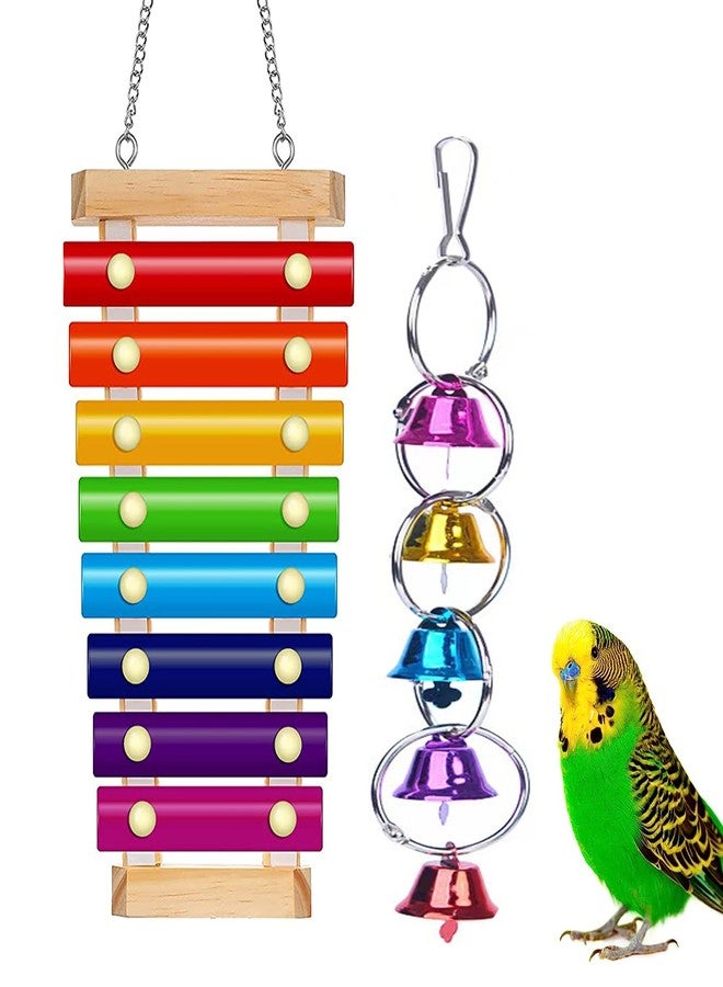 Fejapa Large Parrot Toy Bird Xylophone Toy Bird Cage Bell Accessories Music Musical Training Toy for Conure Budgie Cockatiel Cockatoos Parakeet Finch Love Birds Canary Macaws Medium Outdoor Wild Bird - Image 1