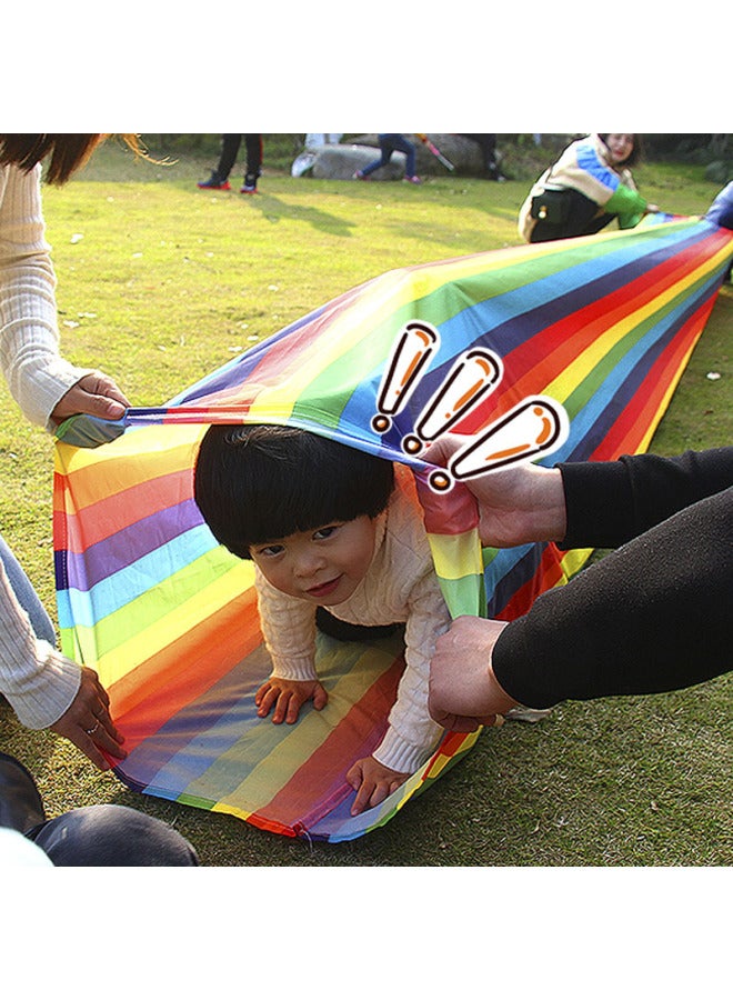 Kindergarten Crawler Children's Tunnel Tube Sensory Training Equipment Rainbow Caterpillar Drilling Camouflage Tent-Color:10 M (camouflage/Rainbow) - Image 3