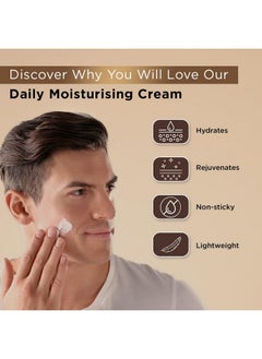 The Man Company The Man Company Non-Sticky Daily Moisturizing Cream for Dry Skin | Moisturizes & Hydrates with Shea Butter, Vitamin E & Coco Butter | Face Moisturizer For Men - 50gm  - Image 3
