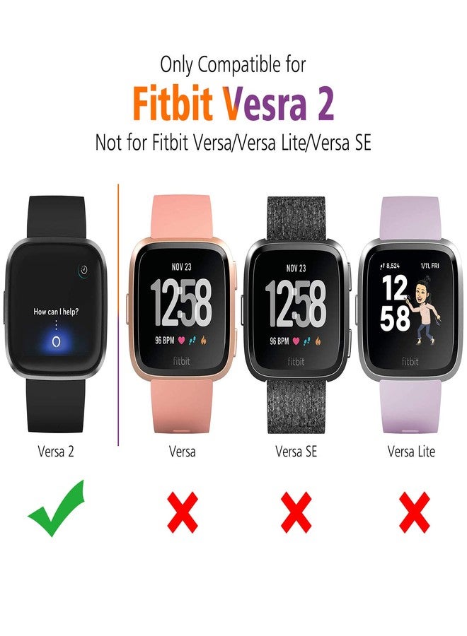 Mugust [3 Pack] Screen Protector Compatible with Fitbit Versa 2 Case, TPU Plated Full Around Protective Case Cover for Fitbit Versa 2 Smartwatch (Soft Gold, Space Gray, Clear) - Image 2