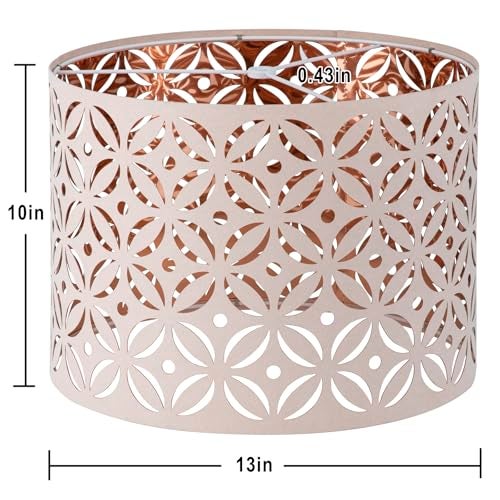 Luvkczc Pink Lamp Shades Set of 2, Drum Lampshades, Lampshade 10 Inches Height, Lampshades for Table Lamp, Floor Lamp, Pendant Light, Lamp Shade Harp Holder Included - Image 4