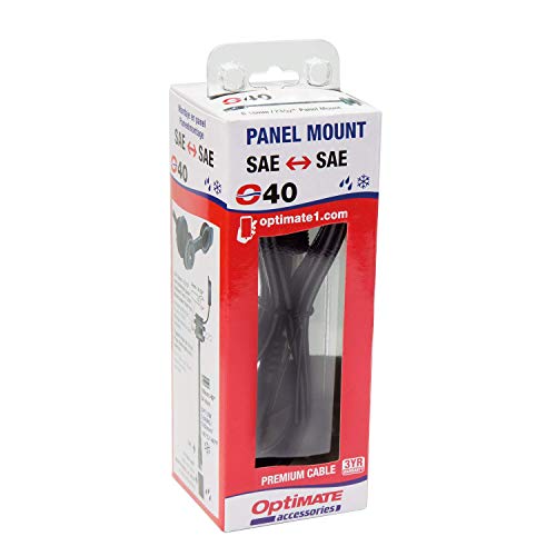 Tecmate OptiMATE Cable O-40, Weatherproof SAE socket, panel mount, Black - Image 3