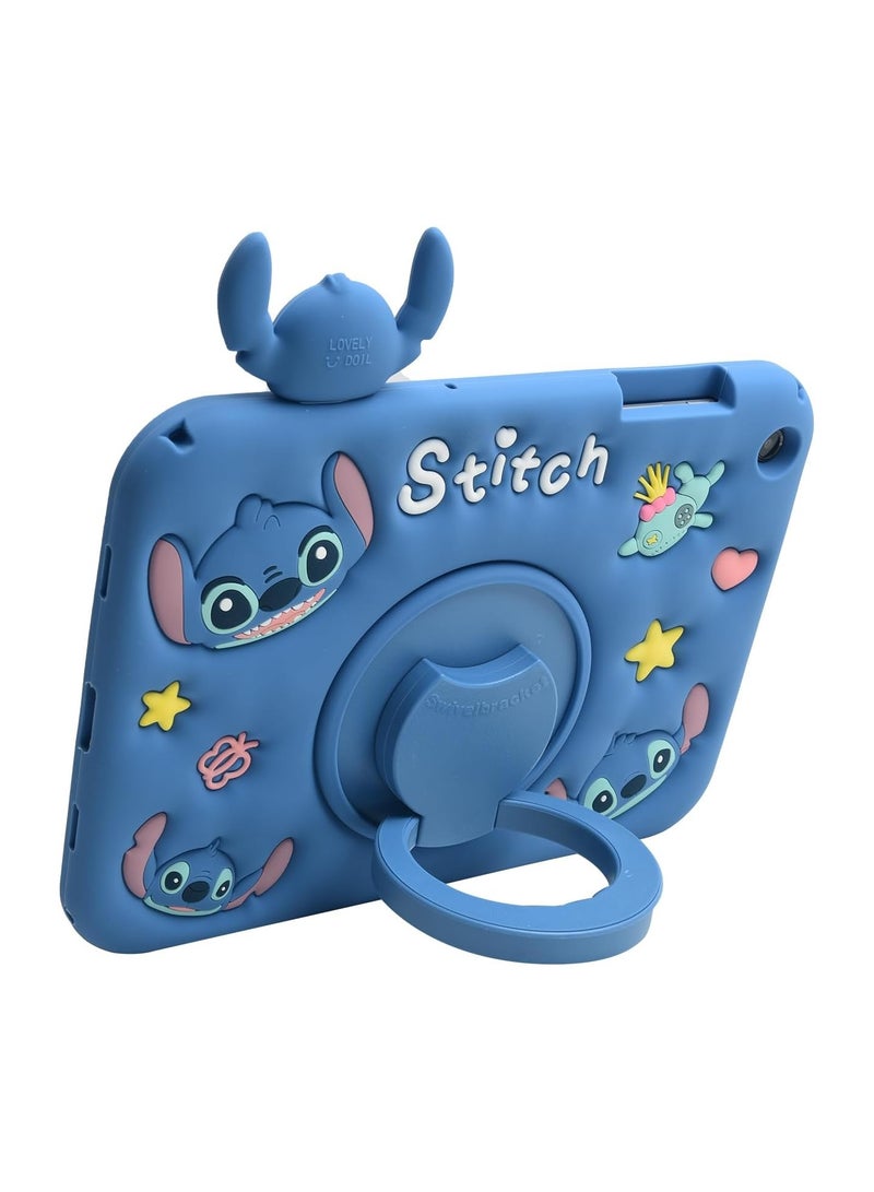 general Samsung Galaxy Tab A9 Plus, 3D Cute Cartoon Soft Silicone Stand 【Anti-fall, Shockproof, Anti-slip】 Handle Pencil Holder Cover for Kids Children Teenagers - Image 4