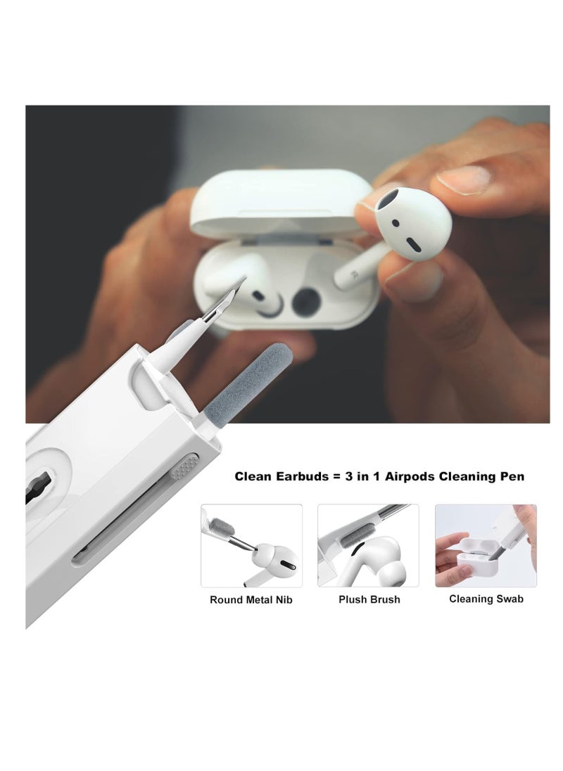 Generic - 8 in 1 Electronics Cleaning Kit, 3 in 1 Cleaning Pen for AirPods Pro, Keyboard Cleaning Kit with Soft Brush, Multifunctional Cleaning Tools for iPhone Charging Port, Earphones, and Laptop Screen - Image 1