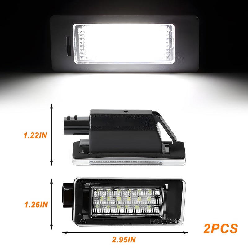 HZEL Car LED License Plate Light, 2PCS Vehicle Rear Tag Lamp Assembly, Automotive Tail Xenon Tag Lighting Kit Replacement Accessories Compatible with Altima Sentra Rogue Versa - Image 2
