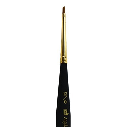 Princeton Mini-Detailer Angle Shader Brush, Synthetic, Short Handle, Size 12/0 inch, 1 Count - Image 2