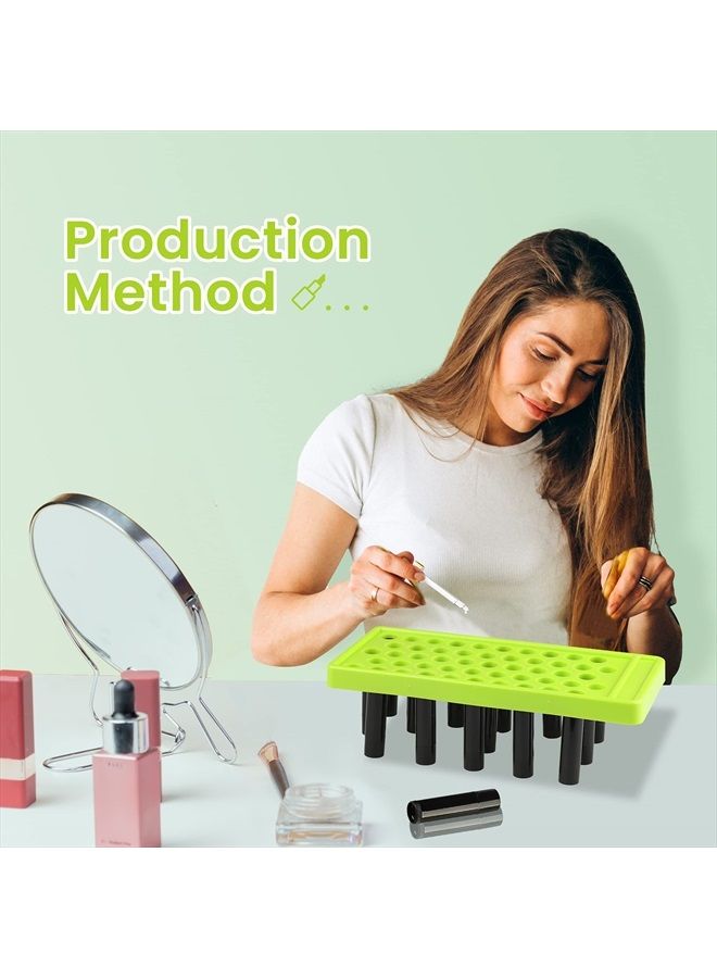 RONRONS Professional Lipsticks Filling Tray Kits, Including 1 Pieces Lip Balms Filling Tray 1 Pieces Spatula and 50 Pieces Empty Lip Balm Tubes with Caps DIY Lipstick Gifts for Women Grils Business - Image 2