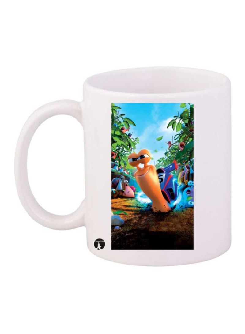 RKN Turbo Printed Mug White Blue Green Standard Size