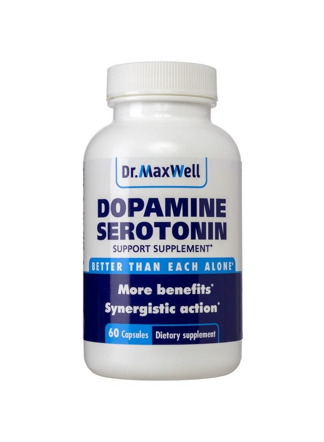 Dr. Maxwell Serotonin and Dopamine Supplements, Better Than Dopamine or Serotonin Support Only. Helps Maintain Normal Neurotransmitter Levels. Mucuna Pruriens, 5-HTP, 60 Capsules Women Men - Image 1