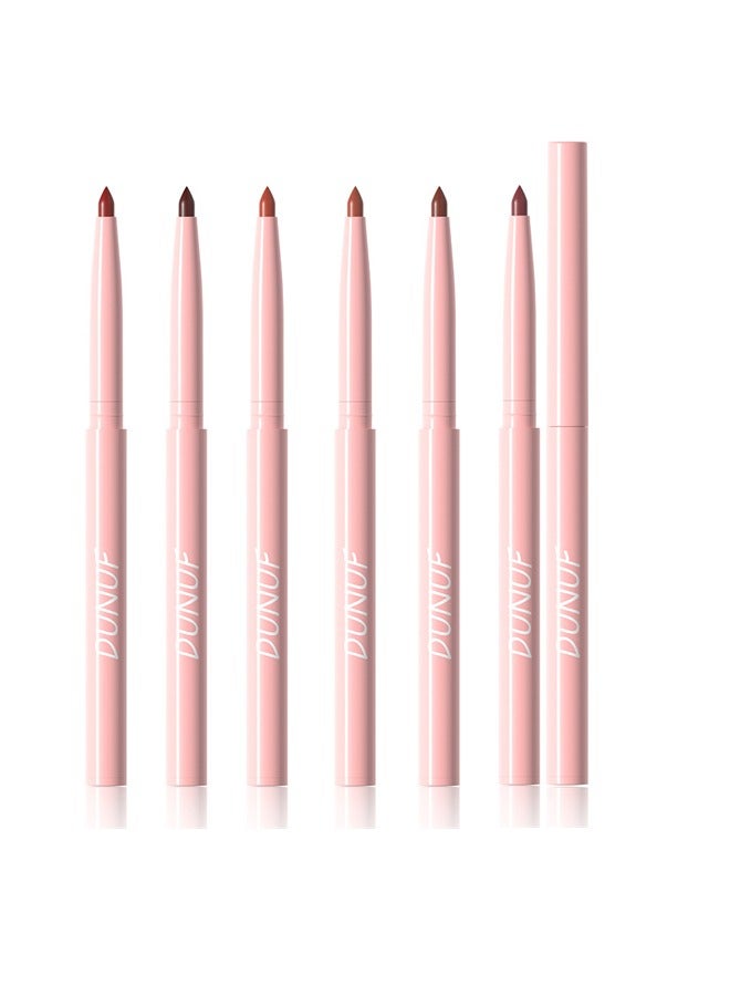 DUNUF 6-pack lip liner easy to apply matte lipstick - Image 1