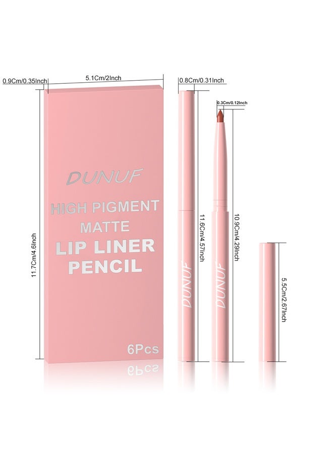 DUNUF 6-pack lip liner easy to apply matte lipstick - Image 3