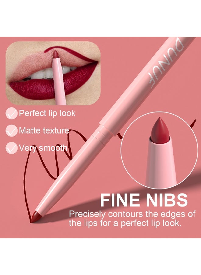DUNUF 6-pack lip liner easy to apply matte lipstick - Image 5