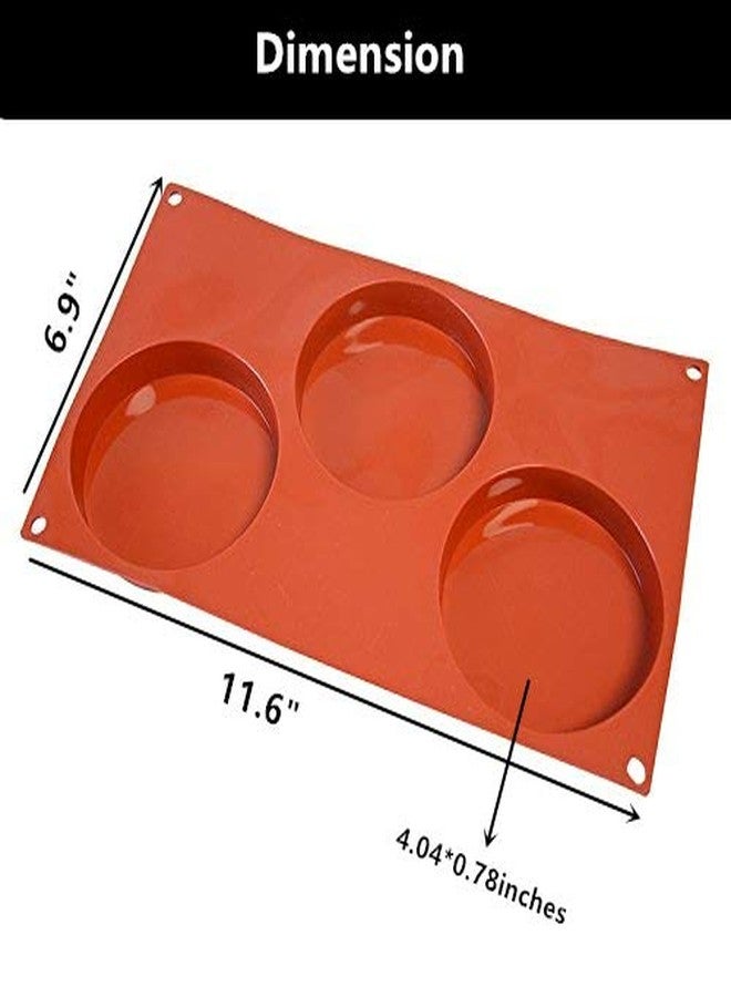 OBUY 3-Cavity Large Round Silicone Disc Cake, Pie, Custard, Tart and Resin Coaster Mold - Image 4