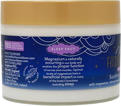 Feather & Down Feather Down Magnesium Soothing Sleep Butter 300ml With Magnesium Calming Lavender Chamomile Essential Oils To Aid Sleep Vegan Friendly Cruelty Free - Image 2