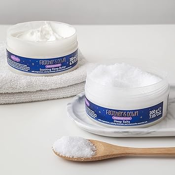 Feather & Down Feather Down Magnesium Soothing Sleep Butter 300ml With Magnesium Calming Lavender Chamomile Essential Oils To Aid Sleep Vegan Friendly Cruelty Free - Image 4