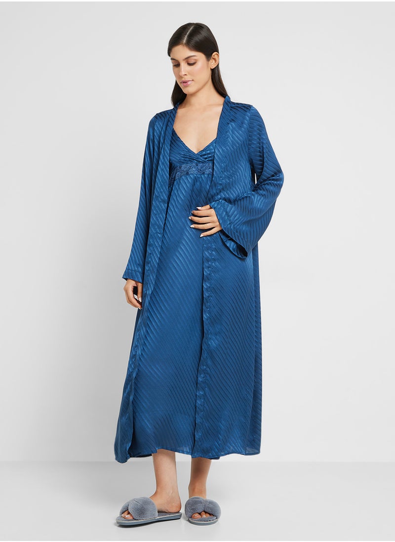 Khizana Night Slip Dress With Robe  - Image 1