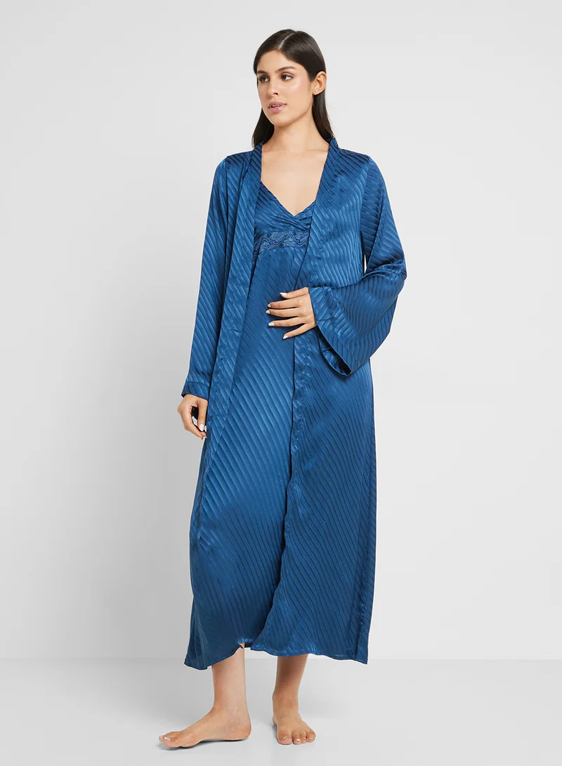 Khizana Night Slip Dress With Robe