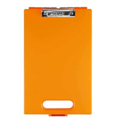 Dexas Clipcase Storage Clipboard with Handle, Orange - Image 1