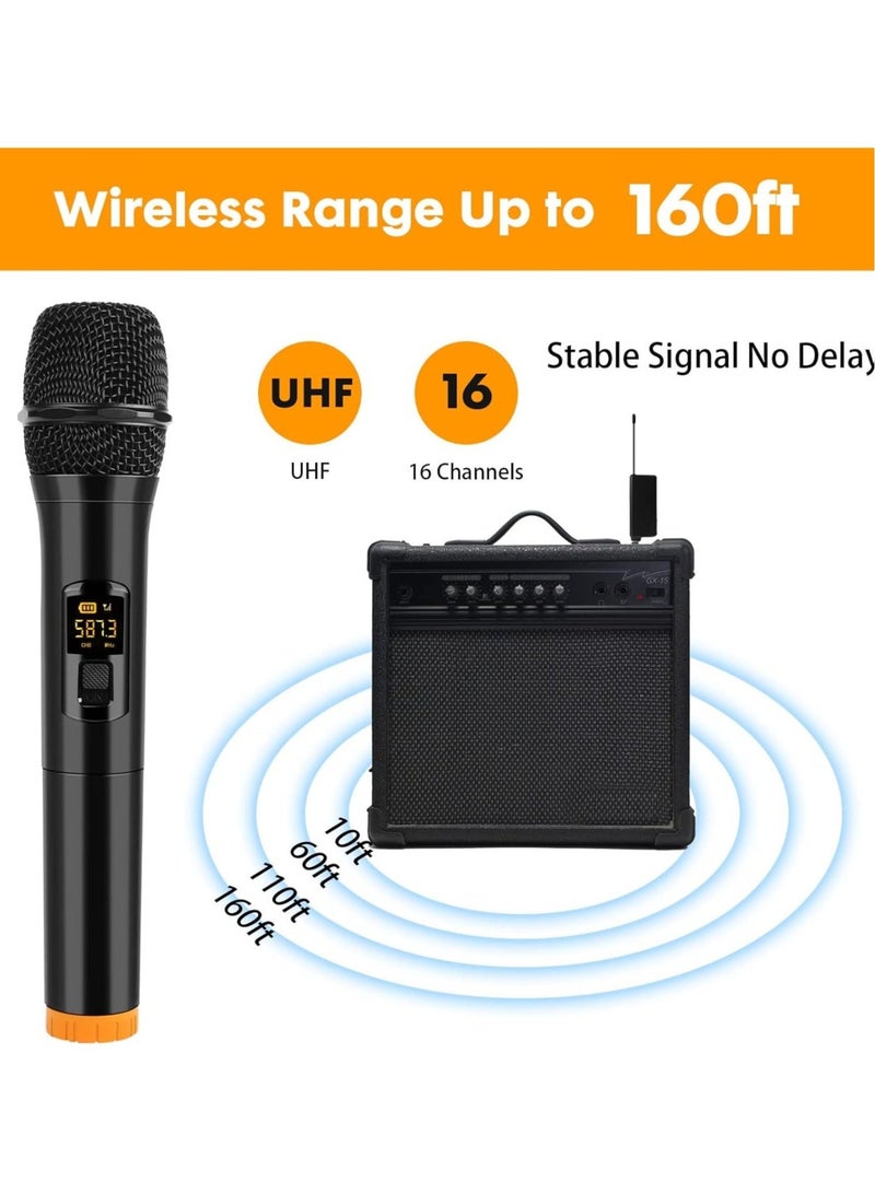 High-Quality Dual Wireless Karaoke Microphone  UHF Handheld Mic with Rechargeable Receiver for Events & Performances - Image 5