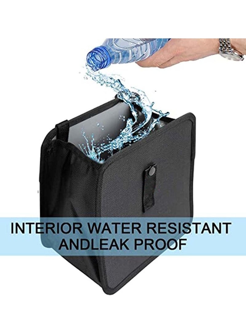 SYOSI Foldable Hanging Car Trash Bag Can Premium Waterproof Garbage Bag Organizer Universal Storage Bin Basket Best for Interior Car Accessories Black - Image 5